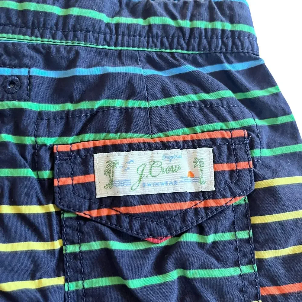 Crewcuts boys striped bathing suit swim trunks shorts size 2